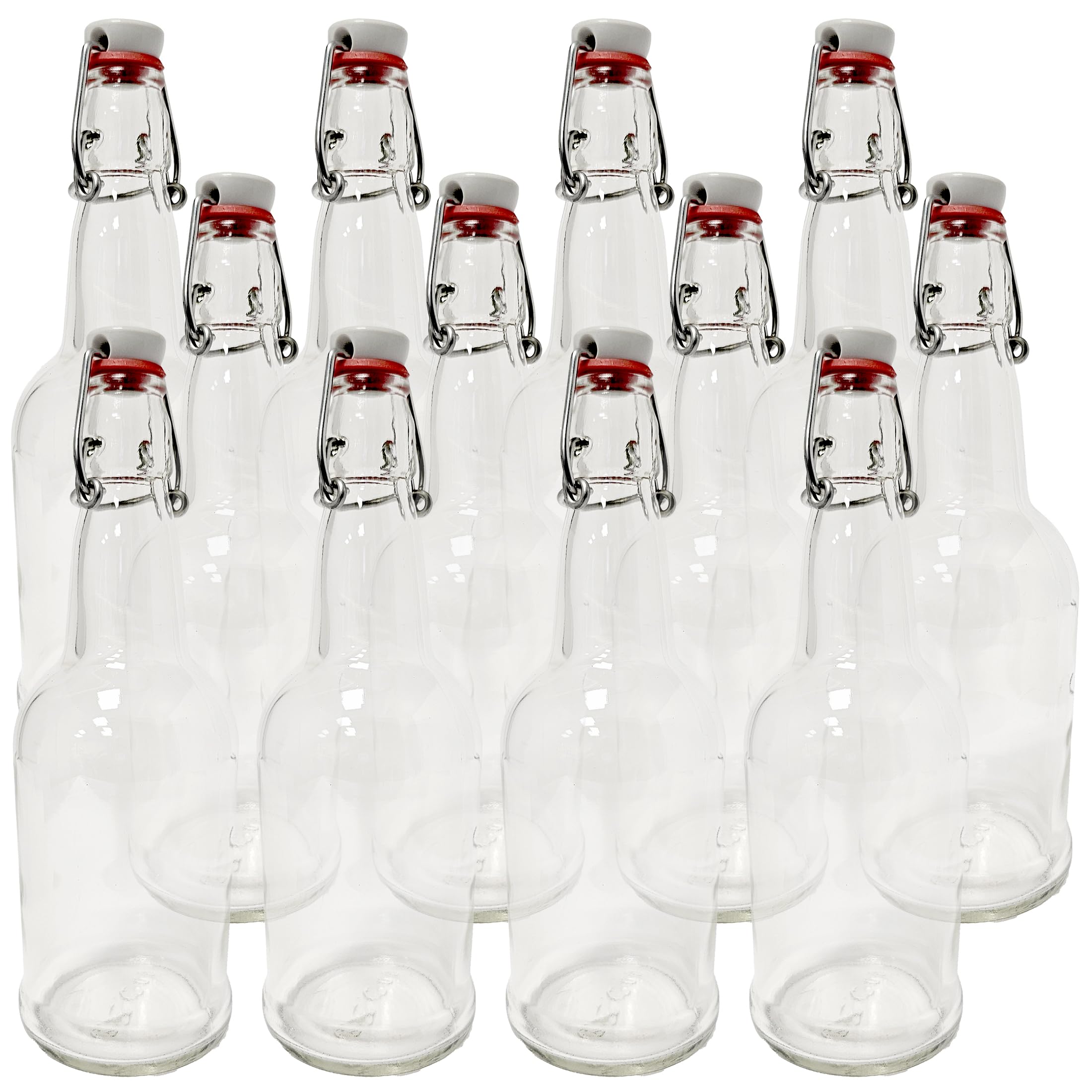 Amazon.com: EZ Cap Bottles - 16 oz Clear Swing Top (Qty 12)